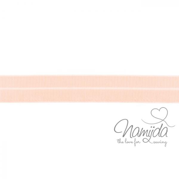 1 MTR. ♥ Elastisches Einfassband MATT - APRICOT - 20mm ♥