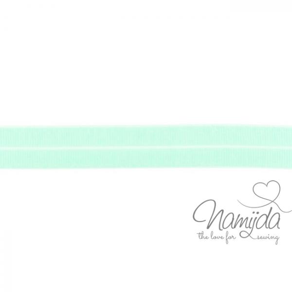 1 MTR. ♥ Elastisches Einfassband MATT - HELL MINT - 20mm ♥