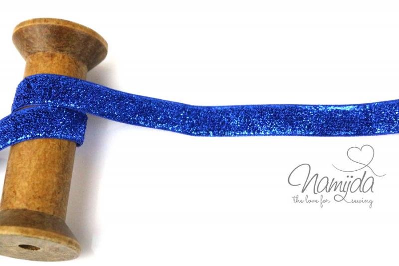 1 MTR. ♥ LUREX GLiTZERBAND BLau - 15mm ♥