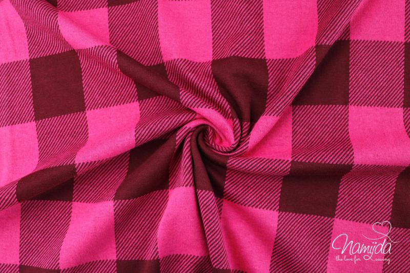 0,50 MTR. JACQUARD LUMBERJACK  - BEERE/PINK