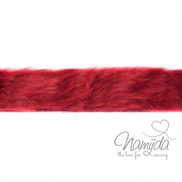 1 MTR. ♥ KUNST FeLLBORTE BORDEAUX - 4cm ♥