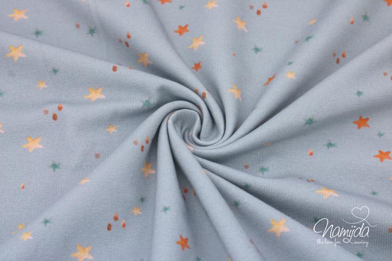 0,5 MTR. DINO AND STARS KOMBI - GRAU - JERSEY -