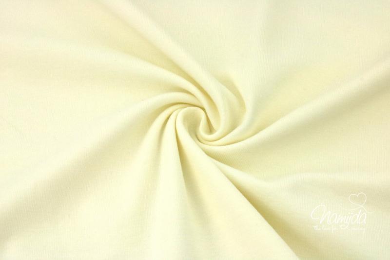 0,5 MTR. ♥  UNI BAUMWOLLJERSEY NATUR/CREME ♥