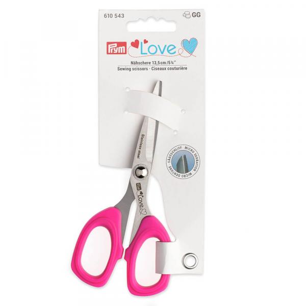 1 Stück ♥ PRYM LOVE NÄHSCHERE 13,5 CM - Rosa, Silber - 610543 ♥