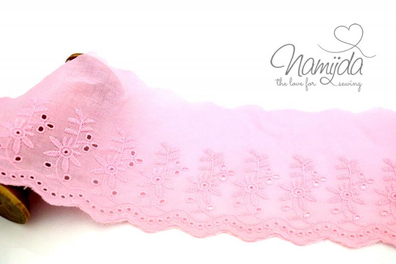 ♥1 Mtr. XXL WÄSCHESPITZE LILLIAN - RoSA - 9cm ♥