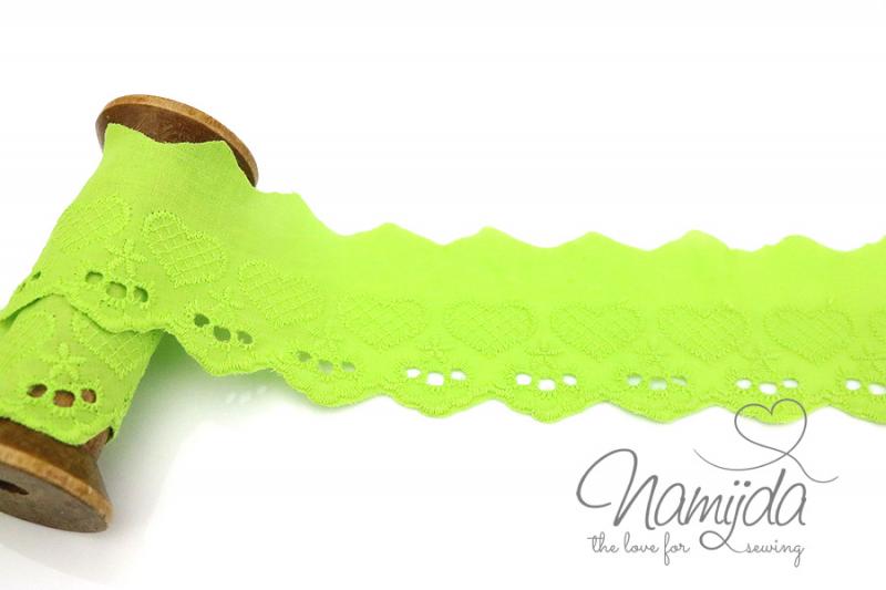 ♥1 Mtr. Wäschespitze FLORENCE - LIME - 5cm ♥