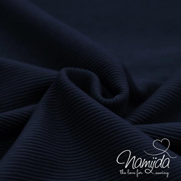 0,5 MTR. ♥ WEICHER RIPP BAUMWOLLJERSEY - NAVY ♥