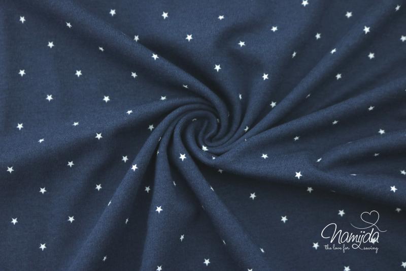 0,5 MTR. ♥ Jersey STERNE NAVY - Sternenjersey ♥