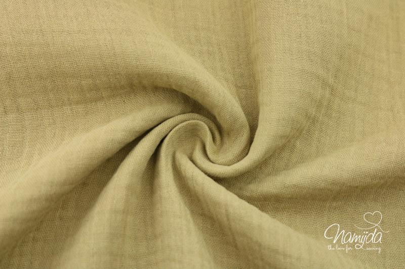 0,5 MTR. ♥ DouBLE GAUZE - Musselin CAMEL - Baumwollstoff ♥