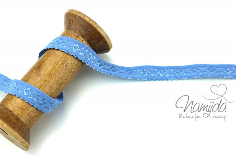 1 MTR. ♥ JACQUARD Einfassband - Hellblau  - Schrägband♥