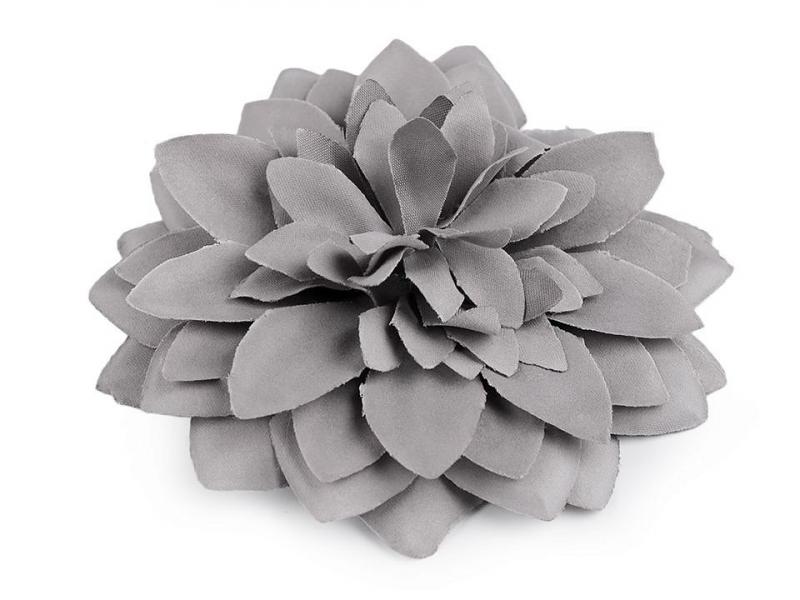 1 Stck. ♥ XL FLOWER BRoSCHE - GRau - 12,5cm ♥