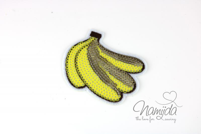 1 Stück ♥ Pailetten PaTCH - Banana ♥