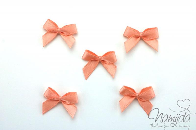 5 ♥ LiTTLE BOWS Peach - 19x16mm ♥