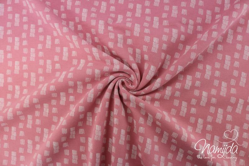 0,5 MTR. SOFT SWEAT FUNKY - ROSE ♥