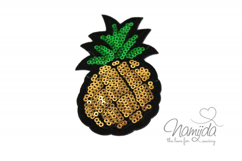 1 Stück ♥ Pailetten PaTCH - Ananas ♥