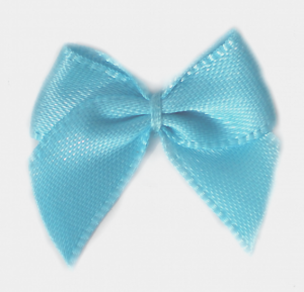 5 ♥ SATIN Schleifchen HeLLBLau ♥