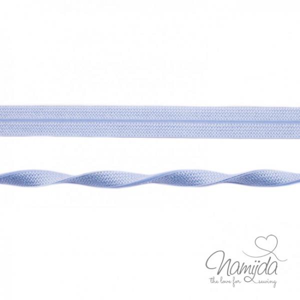 1 MTR. ♥ Elastisches Einfassband JACQUARD - Hellblau - 20mm - Glänzend ♥