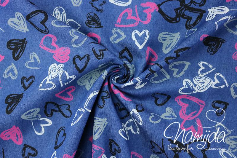 0,5 MTR.   COLOURFUL HEARTS JEANS DuNKELBLAU