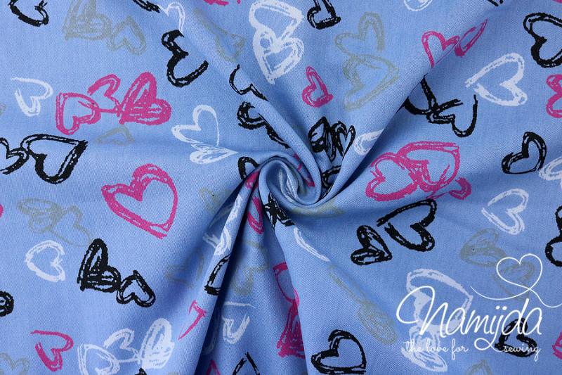 0,5 MTR.   COLOURFUL HEARTS JEANS HeLLBLau