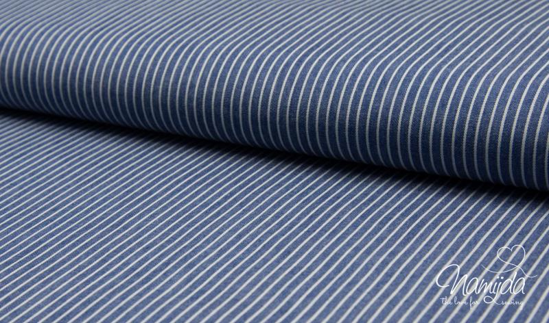 0,5 MTR. DENIM STRIPES JACQUARD JEANS - DuNKELBLau