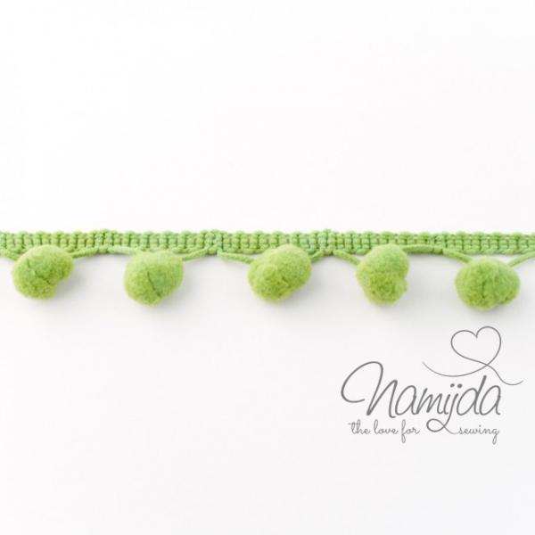 1 MTR. ♥ PomPom Bommelborte LiME ♥