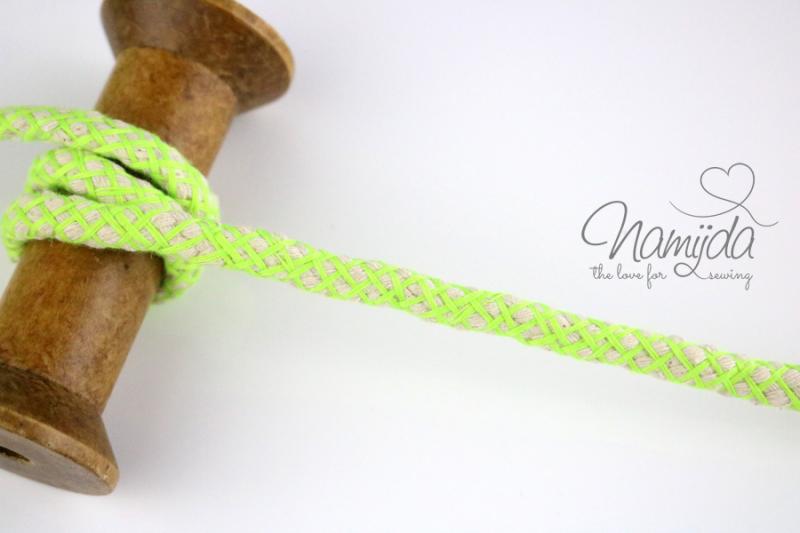 1 MTR. NETZ Hoodie Kordel - LiME - 8mm