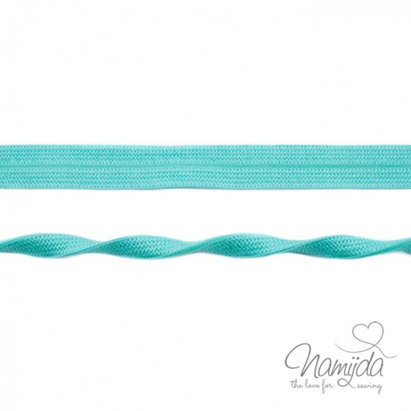 1 MTR. ♥ Elastisches Einfassband JACQUARD - MINT - 20mm - Glänzend ♥