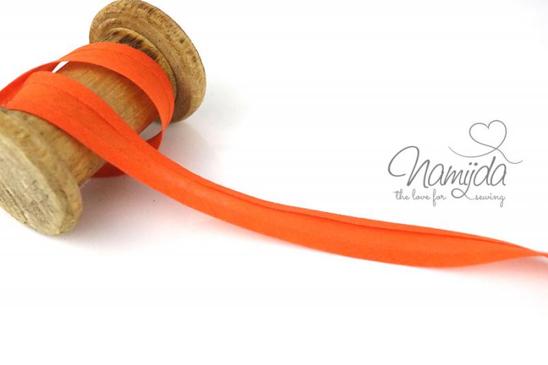 1 MTR. ♥ BAUMWOLL SCHRÄGBAND ORANGE - 20mm ♥