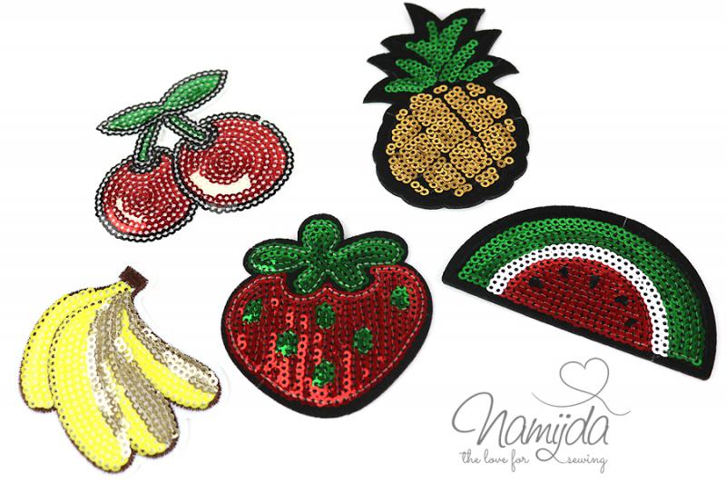 1 Stück ♥ Pailetten PaTCH - Ananas ♥