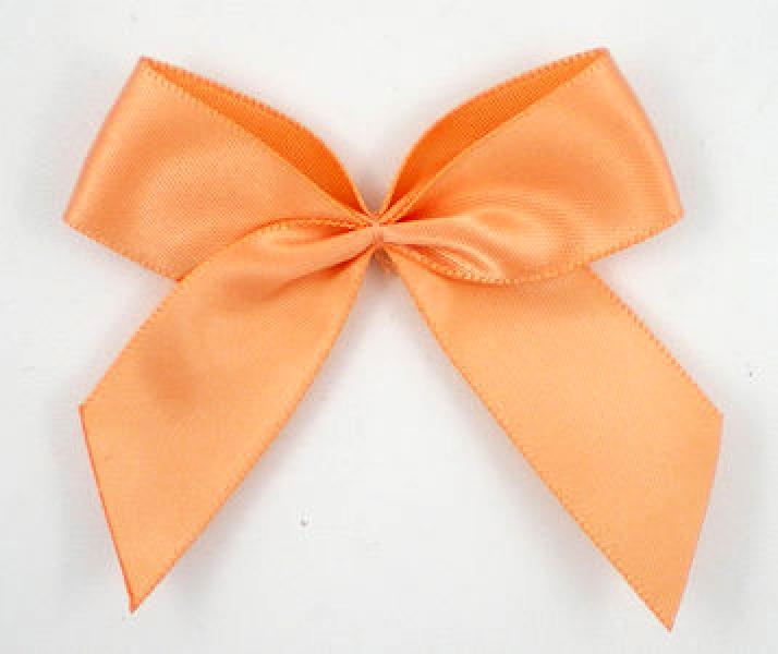 1 Stück - XL SATIN SCHLeife - PEACH - 6,5cm