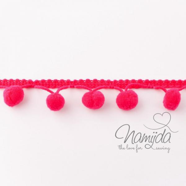 1 MTR. ♥ PomPom Bommelborte PINK ♥