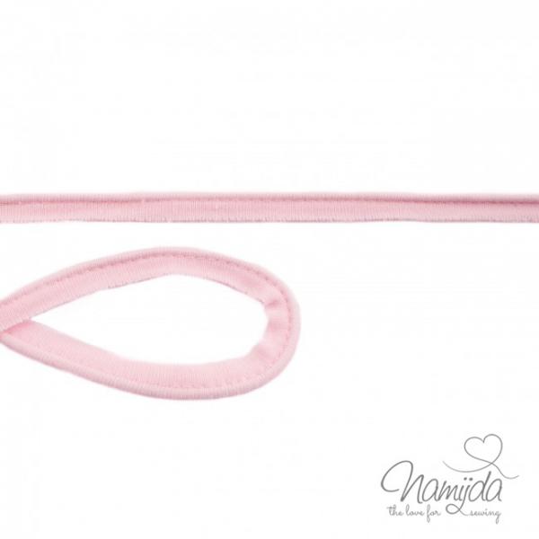 1 MTR. ♥ Jersey Paspelband Rose ♥ elastisch