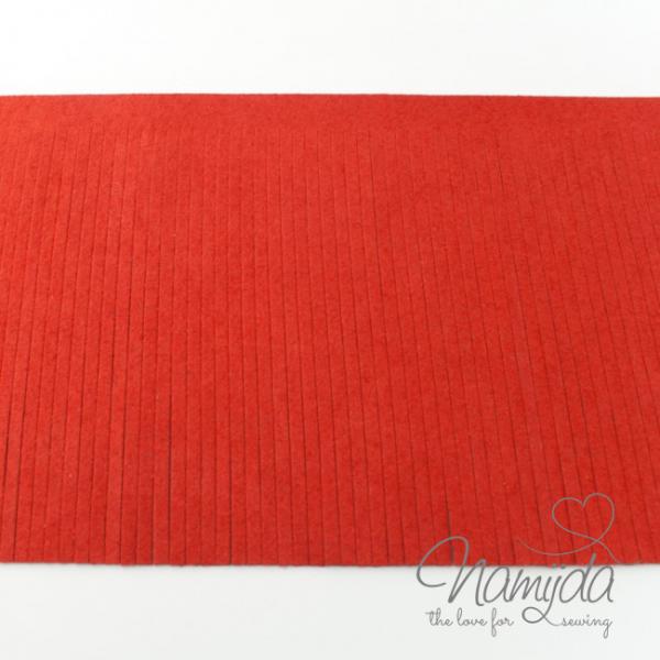 1Mtr. ♥XL Kunstleder Fransenband ROT - 12cm ♥