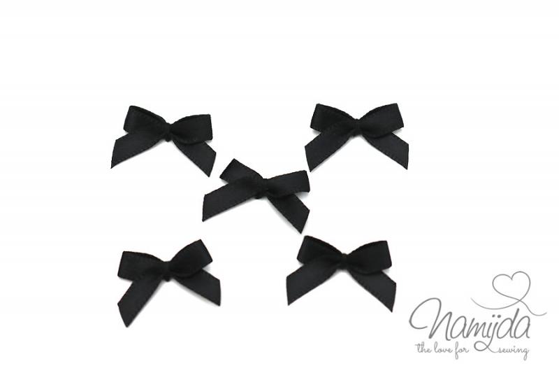 5 ♥ LiTTLE BOWS SCHWARZ - 19x16mm ♥