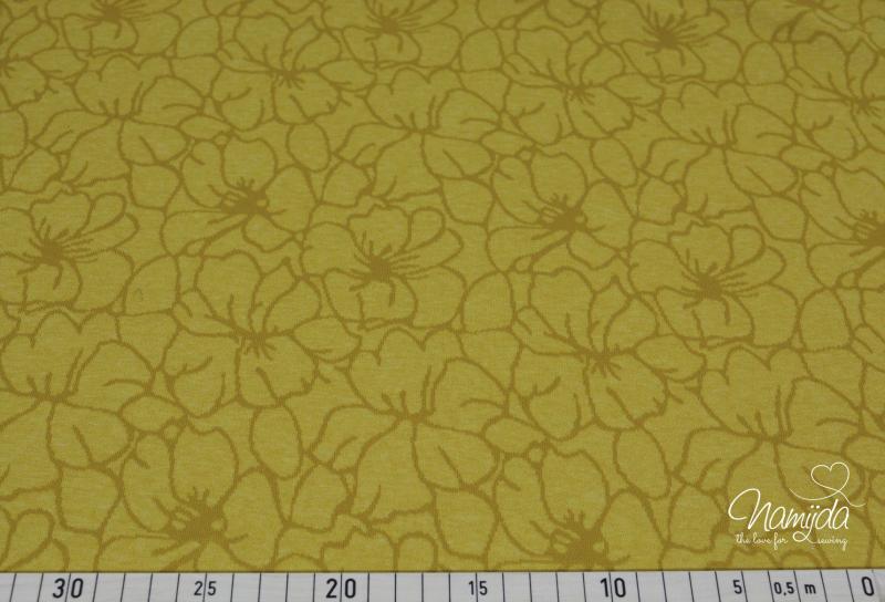 0,5 MTR.  JACQUARD STRICK FLORENTINE - SENF