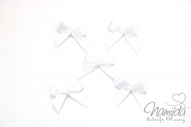 5 ♥ LiTTLE BOWS WeiSS - 19x16mm ♥