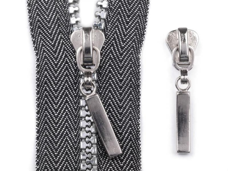 1 STÜCK - REIßVERSCHLuSS  ZiPPER - SILBER - 5mm