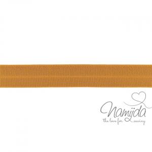 1 MTR. ♥ Elastisches Einfassband MATT - COGNAC - 20mm ♥