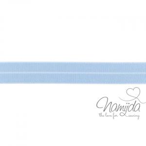 1 MTR. ♥ Elastisches Einfassband MATT - HELLBLAU - 20mm ♥