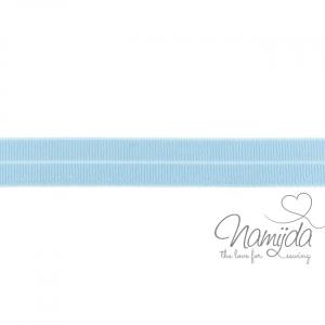 1 MTR. ♥ Elastisches Einfassband MATT - PuDERBLAU - 20mm ♥