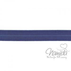 1 MTR. ♥ Elastisches Einfassband MATT - JEANS - 20mm ♥