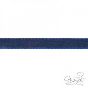 1 MTR. ♥Jeans Band mit dunkler Spitze - Dunkelblau 25mm ♥