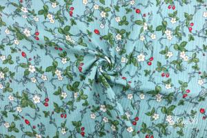 0,5 MTR. ♥ Bunte Streublümchen MuSSELIN - Mint - DouBLE GAUZE ♥