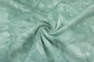 0,5 MTR. WEICHER  BAUMWOLLSWEAT - BATIK -  MINT/DUSTYMINT