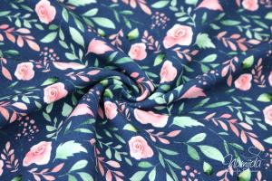 0,5 MTR. ♥ SOMMERSWEAT FLOWER ROSES - NAVY ♥