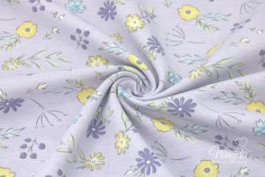 0,5 MTR.  UNICORN FLOWERS Kombi - FLIEDER - JERSEY