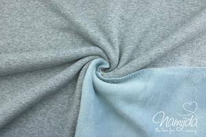 0,5 MTR. ♥ KuSCHLIGER ALPENFLEECE SPRENKEL - GRAU ♥