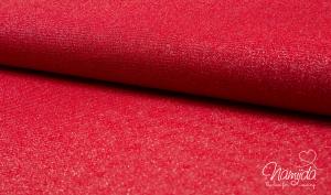 0,5 MTR. ♥ Soft Glitzer TüLL RoT mit silbernen Glitzerfäden ♥