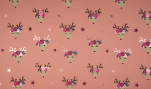 0,5 MTR. ♥ LOVELY DEERS JERSEY - ALTROSA ♥