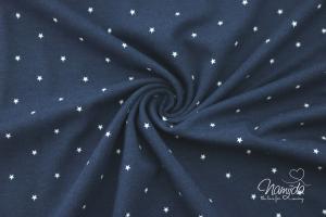 0,5 MTR. ♥ Jersey STERNE NAVY - Sternenjersey ♥